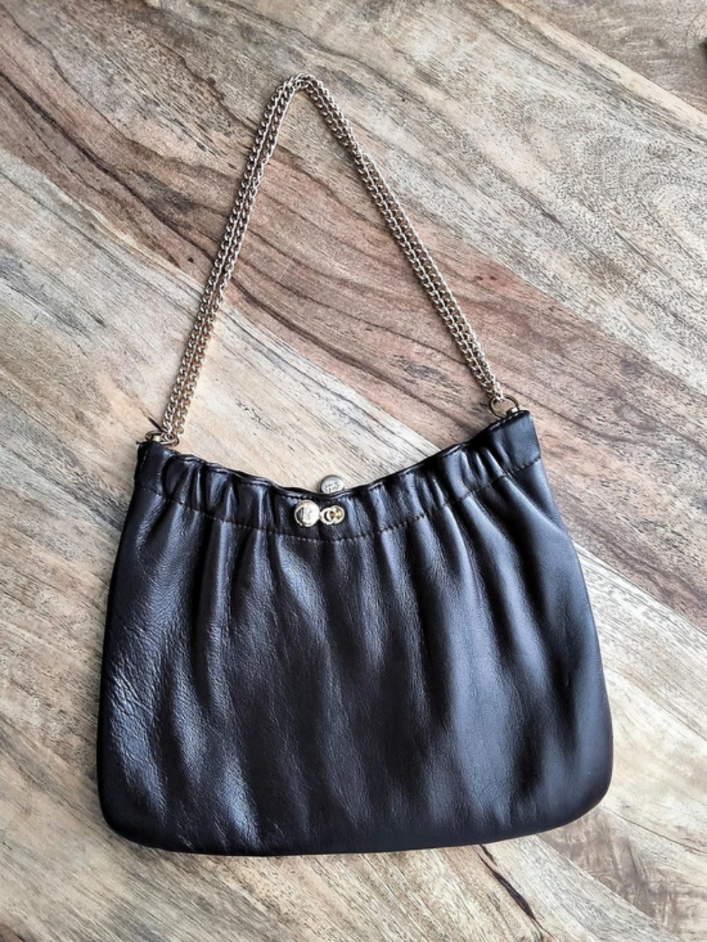 Ande Vintage Brown Chain Strap Shoulder Bag